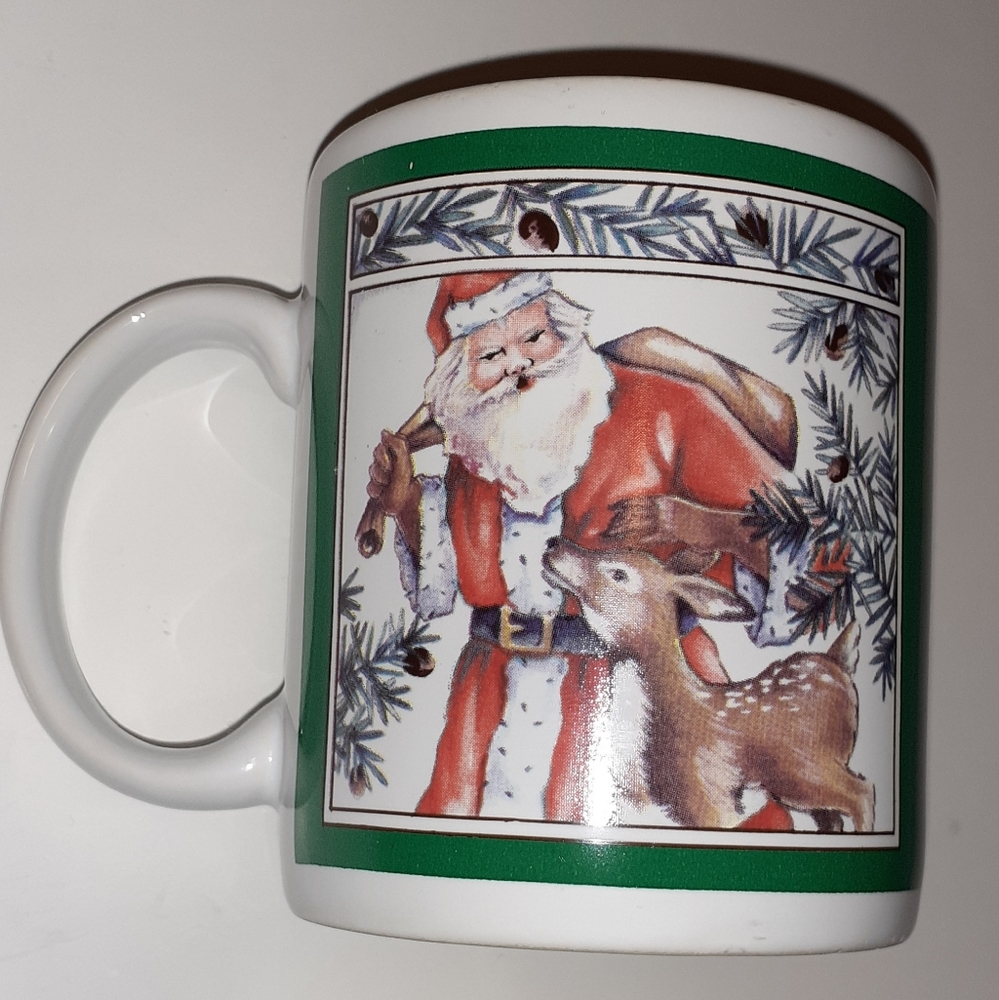 Santa Reindeer Christmas Coffee Tea Mug Cup New
